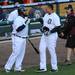 Tigers' Prince Fielder and Miguel Cabrera celebrate Cabrera's two-run homer in the fourth inning during Game 4 of the ALCS against the Yankees at Comerica Park in Detroit on Thursday. 